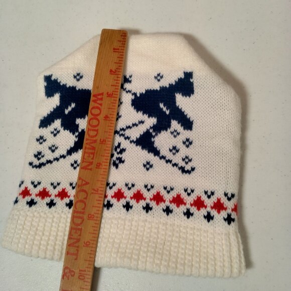 Vintage 1990s Ski Beanie Boggin Winter Hat Small Acrylic Knit Skiers Nordic - Picture 9 of 11